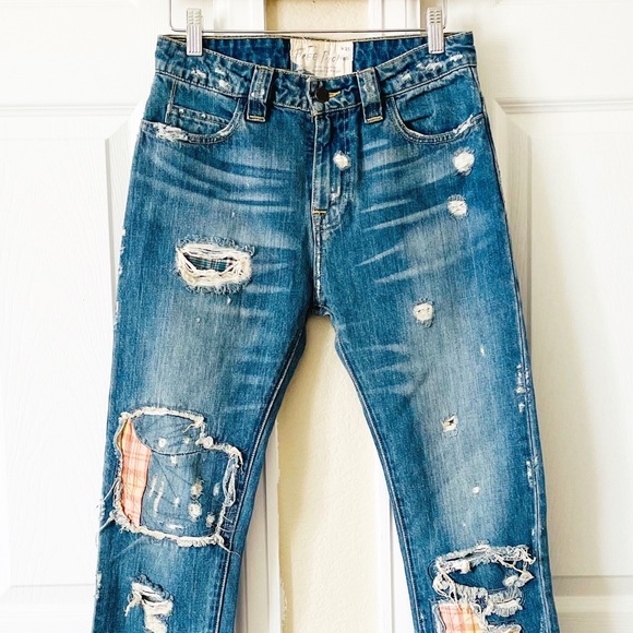 Free People Patchwork Jeans Size 25 - Picture 4 of 13